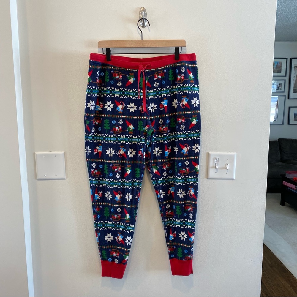 Hanna Andersson Women's Long John Pajama Pant gnome sweet gnome women’s XL